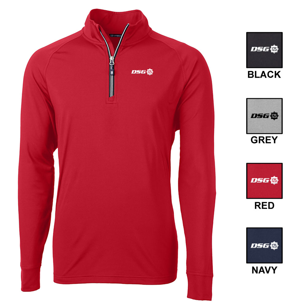 1/4 ZIP - CUTTER AND BUCK MENS RECYCLED PULLOVER